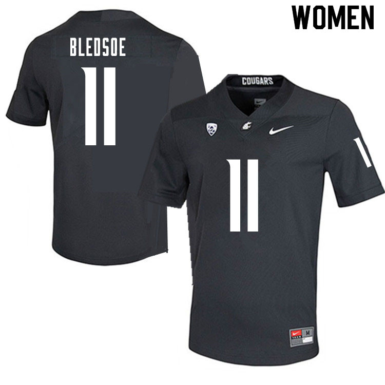 Women #11 John Bledsoe Washington State Cougars College Football Jerseys Sale-Charcoal